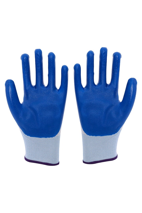 Gloves for Compression Stockings Enhanced Grip with Raised Ridge Palms (White, One Size)