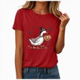 thumbnail image 1 of COMVALUE Halloween Oversized T Shirts for Women Fall Pumpkin Tops Shirt with Graphic Tees Outfits (Red, L), 1 of 9