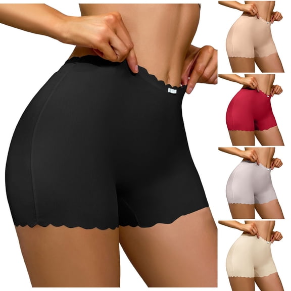 COMVALUE High Waisted Seamless Underwear for Women Soft Stretch No Show Panties Full Coverage Ladies Briefs 1 Pack (Light Yellow, L)