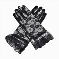 thumbnail image 1 of COMVALUE Lace Gloves for Wedding Tea Party, Evening Gloves for Women Black One Size, 1 of 7