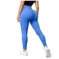 thumbnail image 1 of COMVALUE Lifting Leggings for Women 2026 Gym Seamless Workout Leggings Mid Low Waist Tummy Control Yoga Pants (Blue, L), 1 of 8