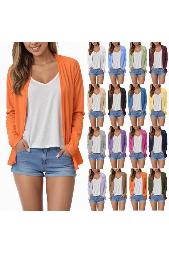 Lightweight Cardigans for Women UPF 50+ Long Sleeve Sun Shirts Open Front Summer Cover Ups UV Protection (Wine, XXL)