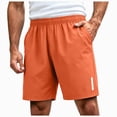 thumbnail image 1 of COMVALUE Men's Athletic Running Shorts Gym Workout 7"/9"/5" Quick Dry Lightweight Sports Basketball Tennis 3 Zipper Pockets Orange for Size M, 1 of 1