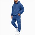 thumbnail image 1 of COMVALUE Mens Cargo Tracksuit 2 Piece Hooded Outfit Loose Fit Hoodie and Jogger Pants with Multi Side Pockets for Casual Daily Wear, 1 of 9