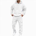 thumbnail image 1 of COMVALUE Mens Cargo Tracksuit 2 Piece Hooded Outfit Loose Fit Hoodie and Jogger Pants with Multi Side Pockets for Casual Daily Wear, 1 of 9