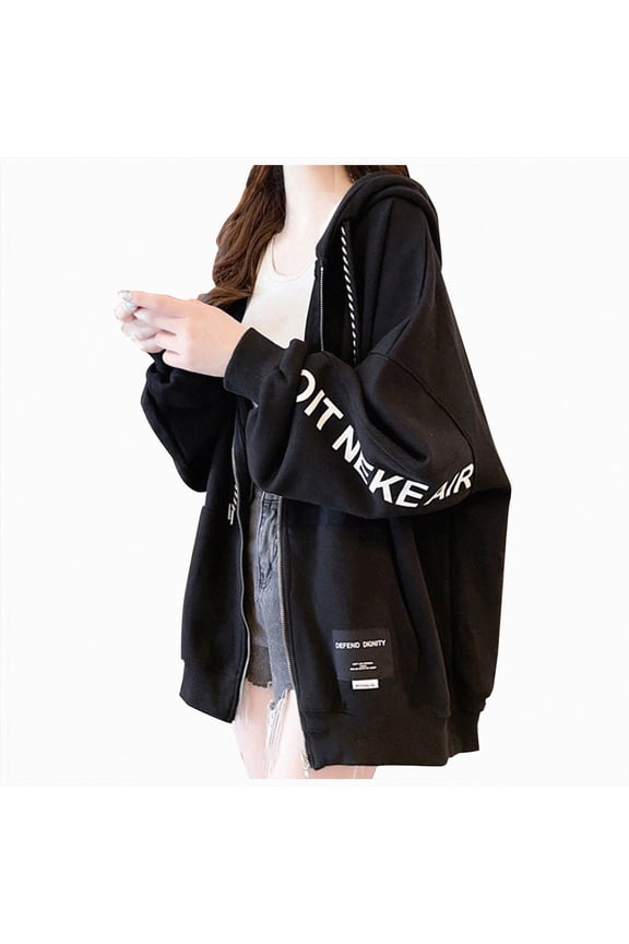 New Album ATE Hoodie Jacket Felix Hyunjin Bangchan LeeKnow Minho World Tour Zippered Sweatershirt Jacket (Black, XL)