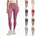 thumbnail image 1 of COMVALUE No Front Seam Leggings for Women Inseam, High Waisted Buttery Soft Yoga Pants Pink 3XL, 1 of 9
