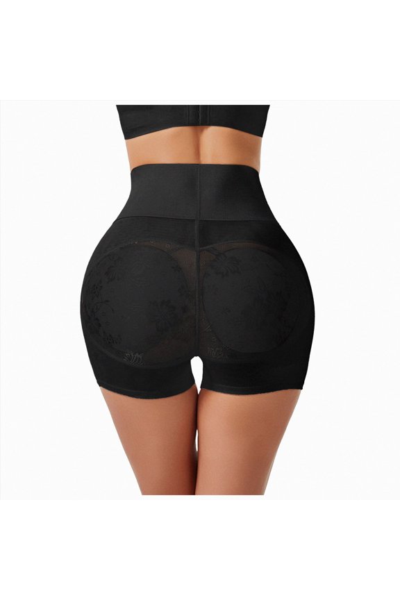 Pads Control Panties for Women Bigger Fake Butt Lifter Body Shaper Waist Trainer Shapewear Hip Enhancer Underwear (Black, M)