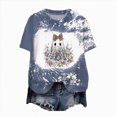 thumbnail image 1 of COMVALUE Plus Size Halloween Shirts for Women: Spooky Season Graphic T-Shirt Cute Pumpkin Print Oversized Fall Tee Tops Blue 3XL, 1 of 5