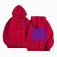 thumbnail image 1 of COMVALUE Puff Hoodie for Women, Cute Palm Pink Graphic Pullover Sweatshirt (Red, XL), 1 of 6
