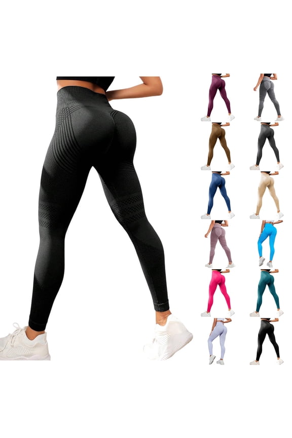 Resistance Band Leggings for Gym Workout High Waisted Butt Lifting Tummy Training Control (Coffee, L)