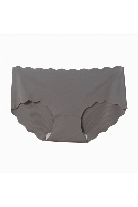 Seamless Camel Toe Concealer Thong, Invisible No-Show & (Grey, L)