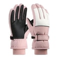 thumbnail image 1 of COMVALUE Snow Gloves for Women Waterproof Touchscreen Winter Warm Ski Snowboarding Gloves (Pink, One Size), 1 of 3