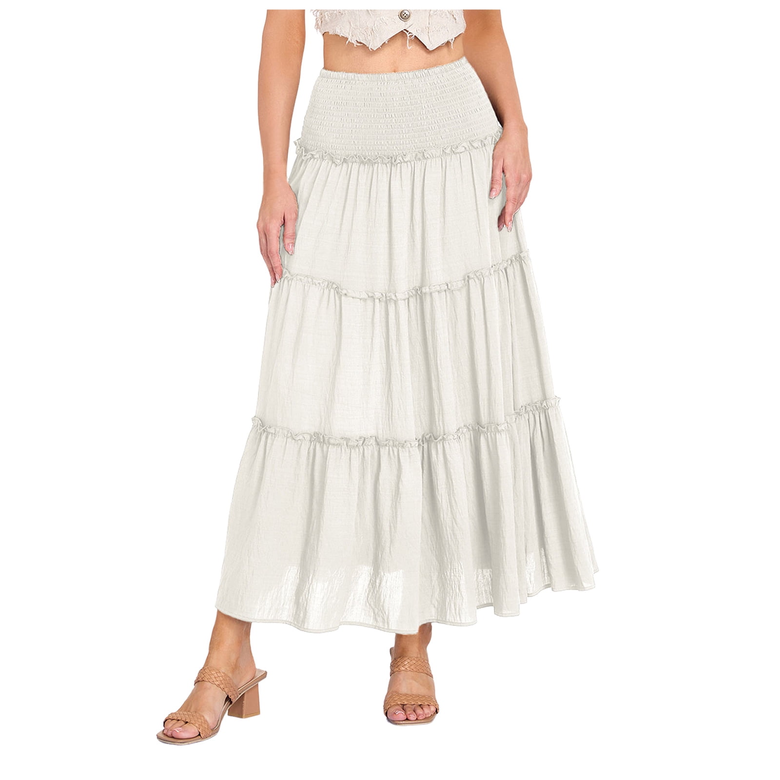 COMVALUE Summer Maxi Skirts for Women 2026 Fashion Boho Long Skirt ...