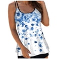 thumbnail image 1 of COMVALUE Tankini Swimsuits for Women Tummy Control Two Piece Bathing Suits Flowy Swim Tops with Boy Shorts (Blue, XL), 1 of 5