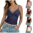 thumbnail image 1 of COMVALUE Tops for Women Sexy Tank Tops Y2K V Neck Spaghetti Strap Slim Going Out Top (Black, M), 1 of 6
