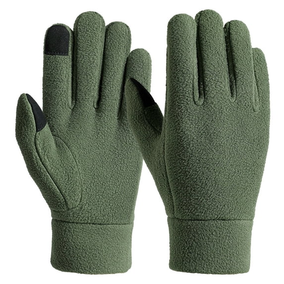 COMVALUE Winter Gloves Men Women Touch Screen Thermal Polar Fleece Gloves, Warm Gloves for Running Cycling Driving Hiking (Army Green, M)