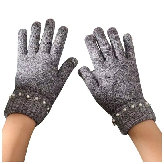 COMVALUE Winter Texting Gloves Women's Autumn And Winter Touch Screen Warm Thin Gloves (Grey, One Size)