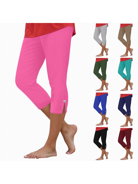 Women Capris High Waist Yoga Pants - Hollow Out Comfy Stretchy Seamless Leggings Workout Compression Capri Pants Dark Blue Size L