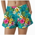 thumbnail image 1 of COMVALUE Women Drawstring Board Shorts Floral Beach Swim Shorts Summer Swim Trunks with Pockets (Green, XL), 1 of 5