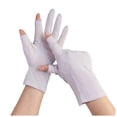 thumbnail image 1 of COMVALUE Women Driving Gloves Sun UV Protection Summer Outdoor Hiking UPF 50+ Glove Touchscreen Half-finger Glove (Grey, One Size), 1 of 4