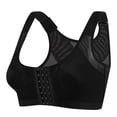 thumbnail image 1 of COMVALUE Women Everyday Bras for Mastectomy Support with Adjustable Straps Wirefree Front Closure Post Surgery Compression (M, Black), 1 of 6