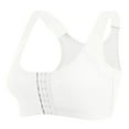 thumbnail image 1 of COMVALUE Women Everyday Bras for Mastectomy Support with Adjustable Straps Wirefree Front Closure Post Surgery Compression (M, White), 1 of 6