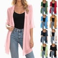 thumbnail image 1 of COMVALUE Women Kimono Cardigans Casual Summer Tops Cover up Open Front Floral Print Resort Wear 2026 Pink XXL, 1 of 3