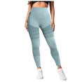 thumbnail image 1 of COMVALUE Women Scrunch Butt Lifting High Waisted Textured Leggings Seamless Workout Yoga Pants Gym Booty Tights (Green, S), 1 of 9
