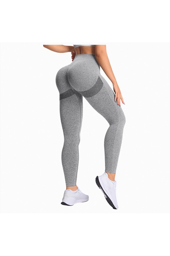 Women Scrunch Butt Lifting Leggings for Women Seamless High Waisted Workout Yoga Pants Gym Booty Tights Grey for Size M