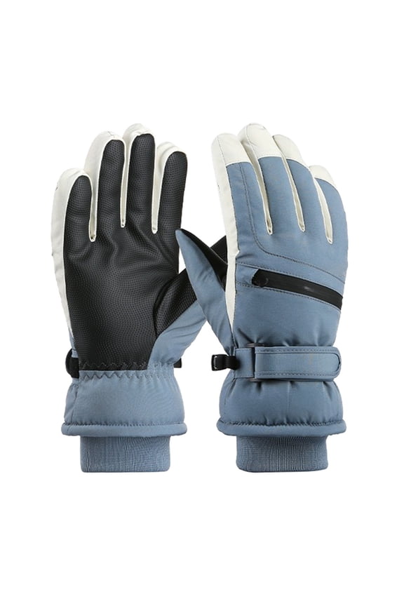 Women Ski Glove Touchscreen Windproof and Waterproof Gloves Snow Glove for Skiing Cycling Snowboard for Women Men (Blue, One Size)