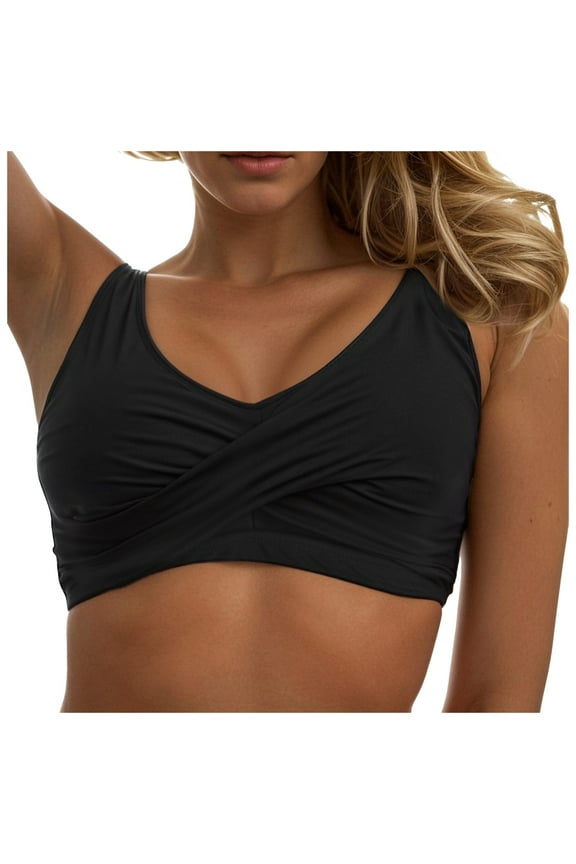 Women Underwire Bikini Top Push Up Bathing Suit Top Large Bust Swim Top 2026 Swimsuit Top (Dark Purple, XL)