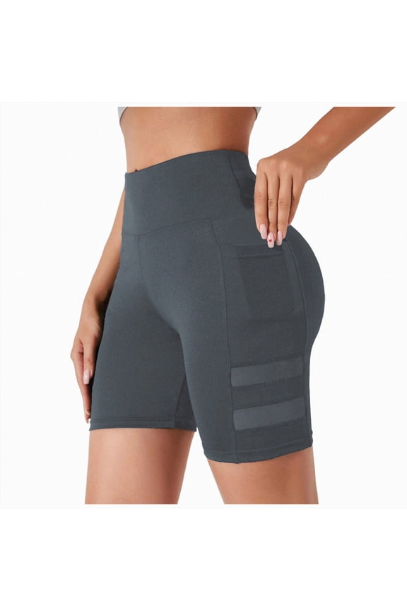 Women's 5''/7''/9'' Swim Shorts UPF 50+ High Waisted Board Shorts with Pockets Liner Quick Dry Swimsuit Bottoms Grey for Size M