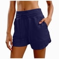 thumbnail image 1 of COMVALUE Women's Athletic Running Shorts 5" Quick Dry Workout Hiking High Waisted Active Exercise (Navy, XL), 1 of 5