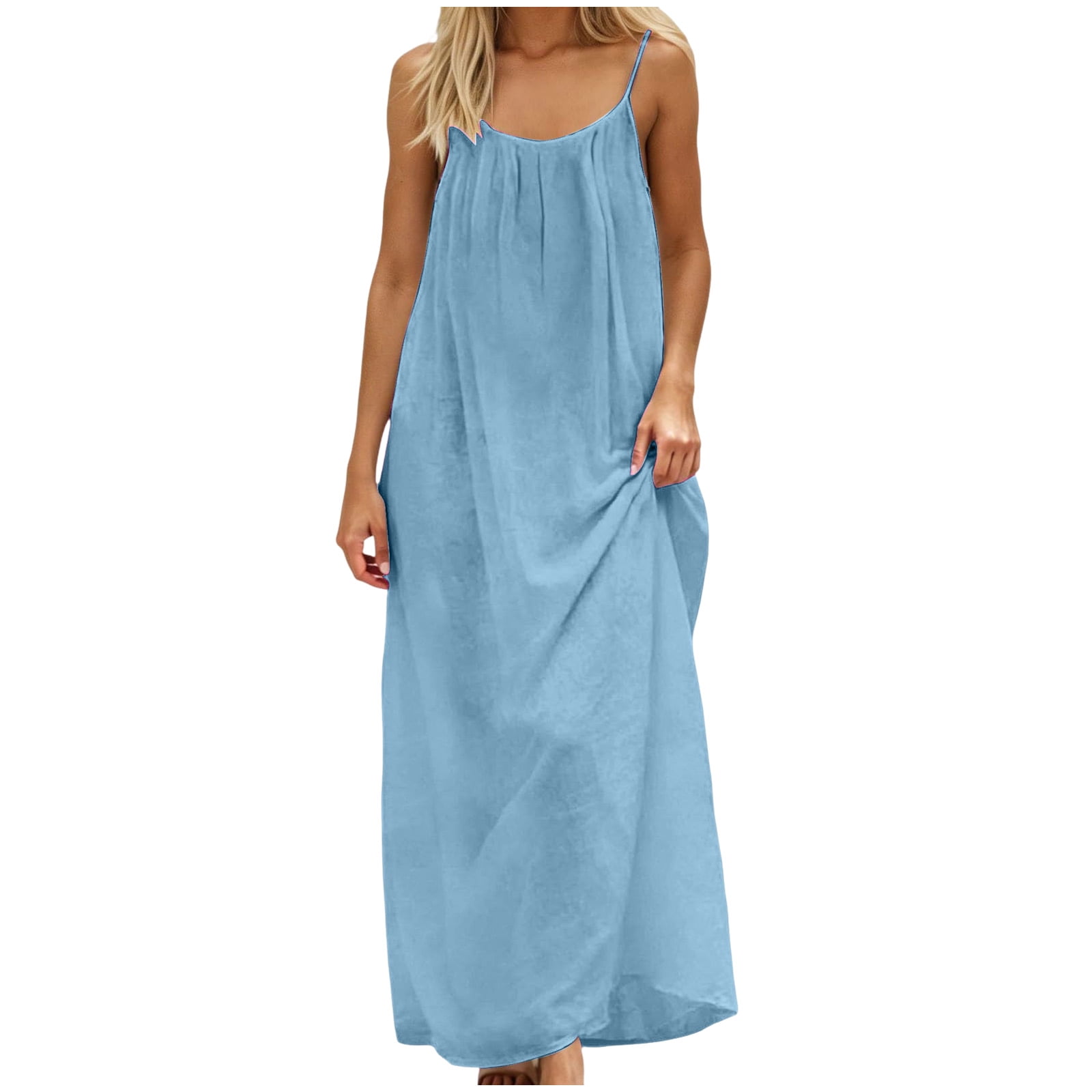 COMVALUE Women's Backless Cami Dress Lounge House Open Back Spaghetti — free download