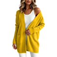 thumbnail image 1 of COMVALUE Women's Classic Cardigans Long Sleeve Open Front Casual Knit Cardigan Sweaters Coat Soft Outwear (Yellow, XL), 1 of 7