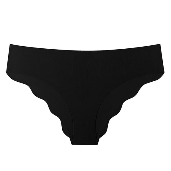 COMVALUE Women's Cotton Underwear Lace Stretchy Low Waisted Ladies Panties Breathable Briefs 1 Pack (Black, S)