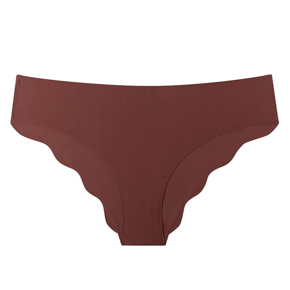 COMVALUE Women's Cotton Underwear Lace Stretchy Low Waisted Ladies Panties Breathable Briefs 1 Pack (Brown, XS)