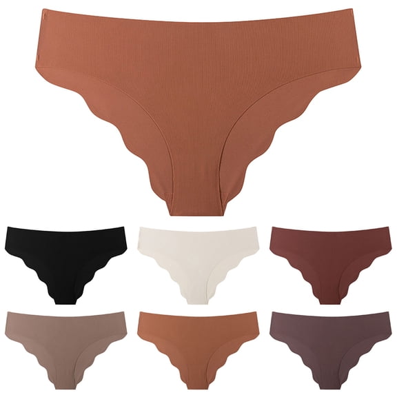 COMVALUE Women's Cotton Underwear Lace Stretchy Low Waisted Ladies Panties Breathable Briefs 1 Pack (Khaki, XS)