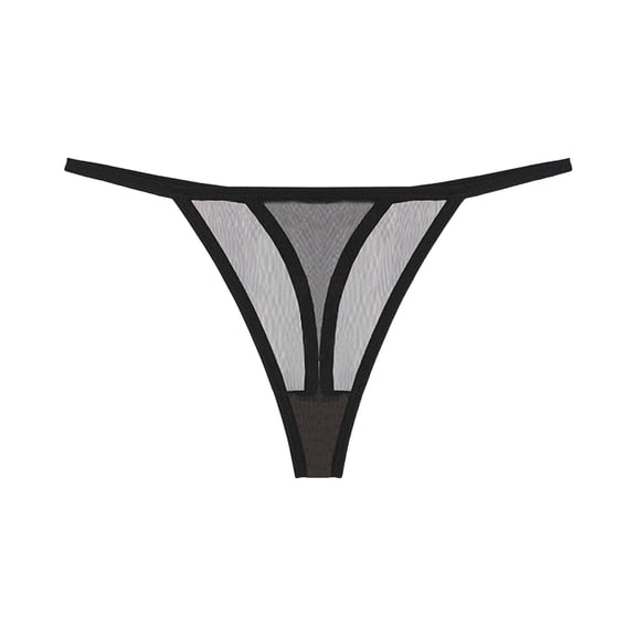 COMVALUE Women's G String Thong T Back Gstring Seamless Tanga Sexy Panty (Black, M)