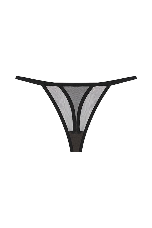 Women's G String Thong T Back Gstring Seamless Tanga Sexy Panty (Black, XXL)