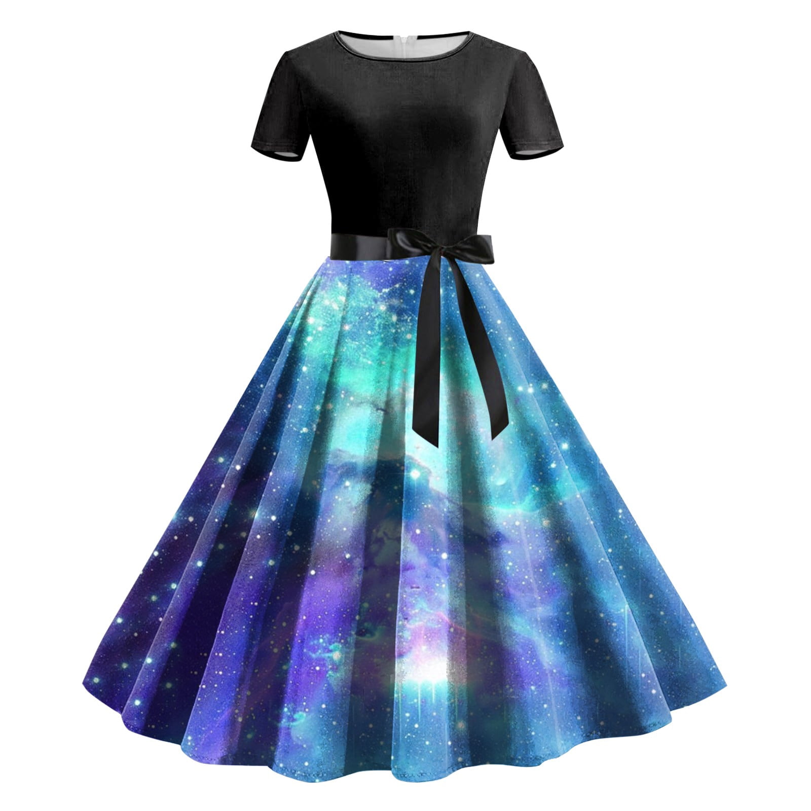 galaxy print skater dress Galaxy Skater Dress