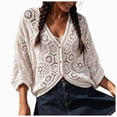 thumbnail image 1 of COMVALUE Women's Long Sleeve Cardigan Sweaters Open Front Cropped Bolero Shrugs for Dresses (Pink, One Size), 1 of 5