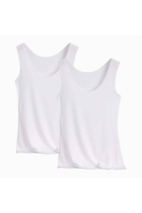 Women's Ribbed Tank Top (White, XXL)