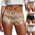 thumbnail image 1 of COMVALUE Women's Sequin Mini Shorts Glitter Low Rise Skinny Sparkly Rave Party Shorts (Black, M), 1 of 6