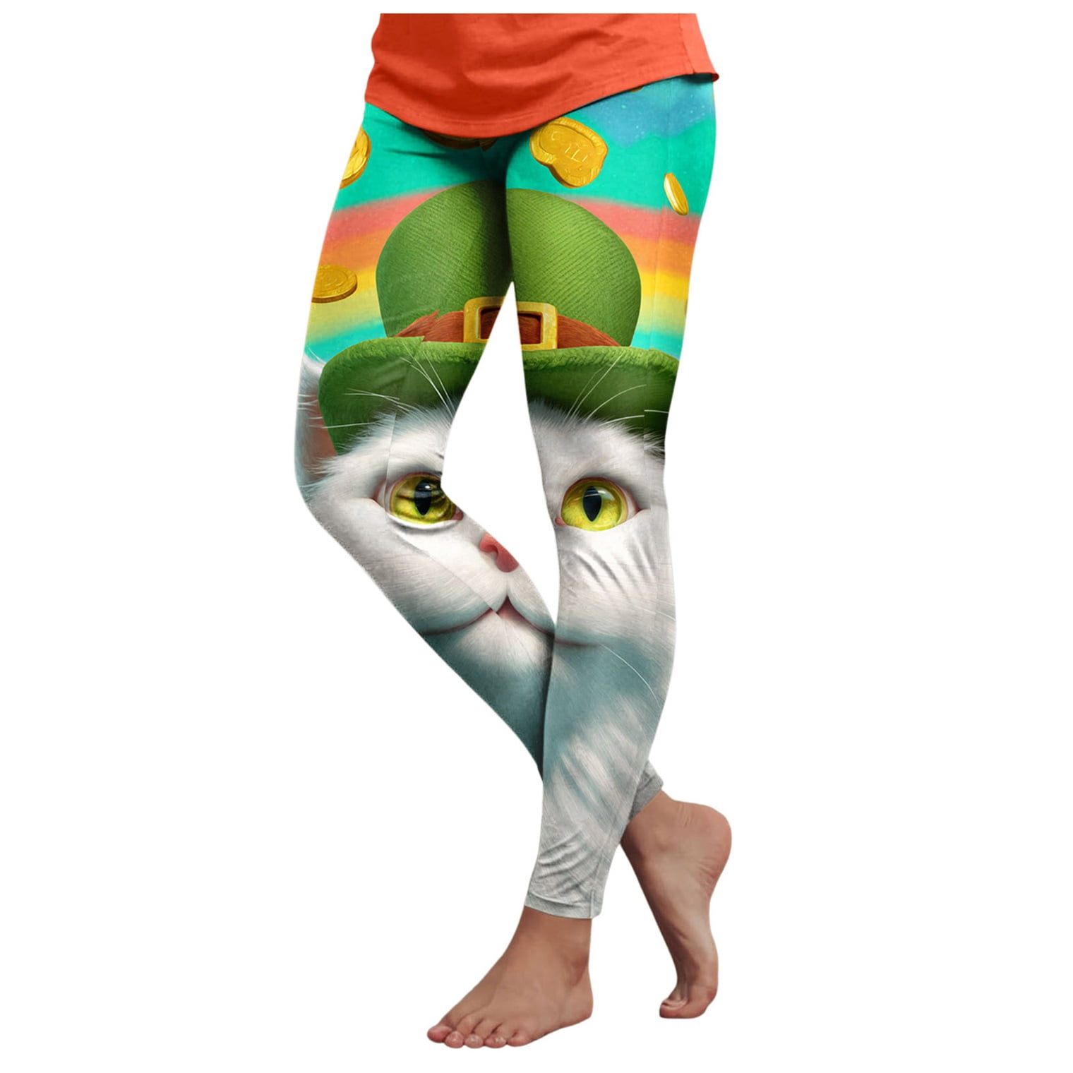 COMVALUE Women's St. Patrick's Day 2026 Leggings Printed High Waist ...