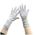 thumbnail image 1 of COMVALUE Women’s Summer Sun Protection Driving Gloves Non-slip Touchscreen Sunblock Mid-Length Gloves for Cycling Riding (Grey, One Size), 1 of 3