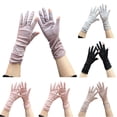 thumbnail image 1 of COMVALUE Women's Summer Sun Protection Driving Gloves Non-slip Touchscreen Sunblock Mid-Length Gloves for Cycling Riding (Purple, One Size), 1 of 4