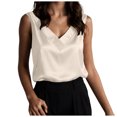 thumbnail image 1 of COMVALUE Women's Tank Tops V Neck Casual Business Work Camisoles Sleeveless Blouses Dressy Summer Shirts (Beige, L), 1 of 7