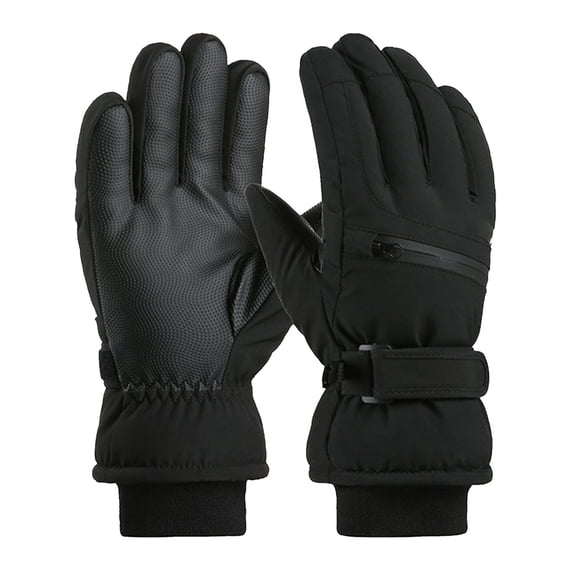 COMVALUE Women's Winter Gloves - Waterproof with Touchscreen Thermal Insulated for Cold Weather Ski Snow Activities (Black, One Size)